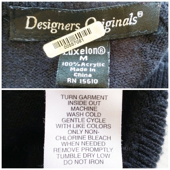Designers Originals Sweater Medium Black Mock Neck Vintage Minimalist Lagenlook - Picture 7 of 14
